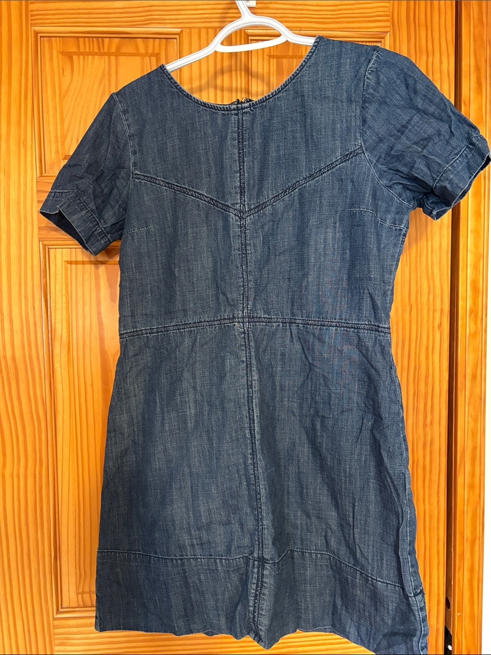 Abercrombie & Fitch Denim Blue Short-Sleeve Dress